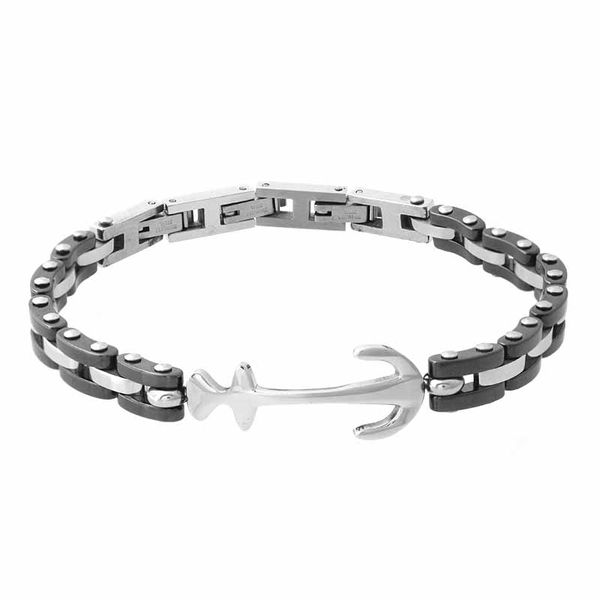 runda men trendy ceramic bracelet stainless steel wrist band with anchor chain links bracelet gift jewelry, Black
runda men trendy ceramic bracelet stainless steel wrist band with anchor chain links bracelet gift jewelry, Black
