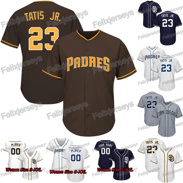 Lady Youth Men 23 Fernando Tatis Jr. San Diego Manny Machado Wil Myers Francisco Mejia Padres Ian Kinsler Manuel Margot Eric Hosmer Jersey
Lady Youth Men 23 Fernando Tatis Jr. San Diego Manny Machado Wil Myers Francisco Mejia Padres Ian Kinsler Manuel Margot Eric Hosmer Jersey