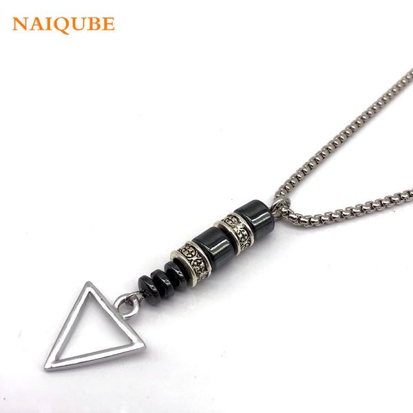 naiqube 2019 new fashion men women inverted triangle pendant neckalce vintage design chain necklace stone bead jewelry gift, Silver
naiqube 2019 new fashion men women inverted triangle pendant neckalce vintage design chain necklace stone bead jewelry gift, Silver