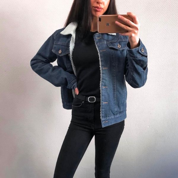 2018 autumn women fashion thick warm cotton lamb wool winter korean denim jacket vintage loose pockets coat windbreaker, Black;brown
2018 autumn women fashion thick warm cotton lamb wool winter korean denim jacket vintage loose pockets coat windbreaker, Black;brown