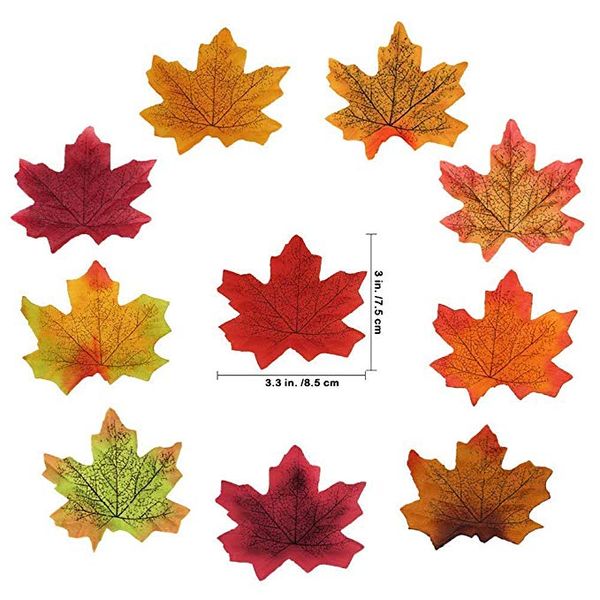 1000pcs artificial flower fall colored maple leaves for weddings, autumn party,events and decorating
1000pcs artificial flower fall colored maple leaves for weddings, autumn party,events and decorating