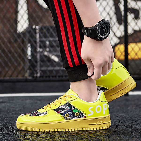 hip hop off harajuku white sneakers men patent casual young boy shoes graffiti print fashion tenis masculino adulto sneakers, Black
hip hop off harajuku white sneakers men patent casual young boy shoes graffiti print fashion tenis masculino adulto sneakers, Black