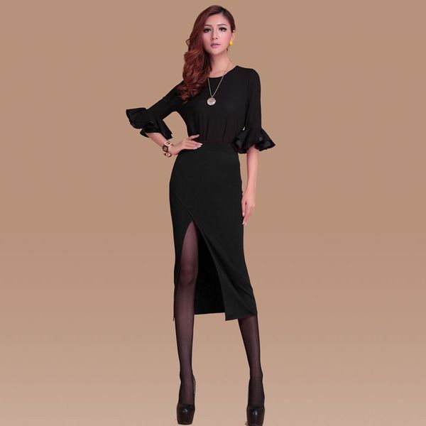 office pencil skirts womens wine red black fashion midi long formal work split skirts front slit female faldas 8214ly
office pencil skirts womens wine red black fashion midi long formal work split skirts front slit female faldas 8214ly