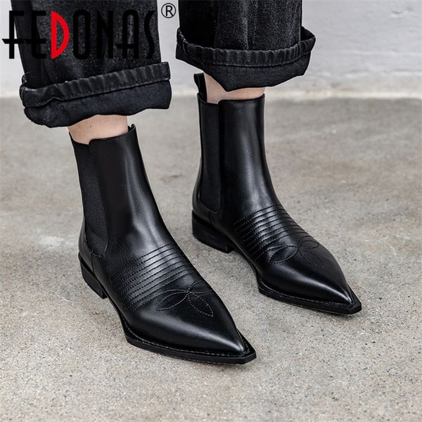 fedonas pointed toe classic women ankle boots female short boots office ladies casual shoes woman autumn winter, Black
fedonas pointed toe classic women ankle boots female short boots office ladies casual shoes woman autumn winter, Black