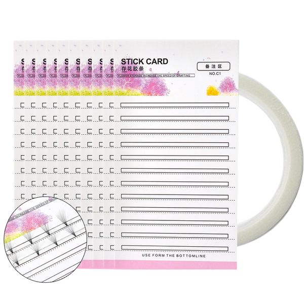10pc card + 1pc double sided tape eyelash stple stick card eyelash extension tool save
10pc card + 1pc double sided tape eyelash stple stick card eyelash extension tool save