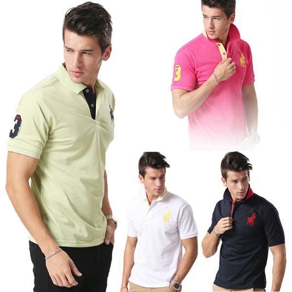 2019 american fashion sportswear men's short sleeve t-shirt summer style lapel polo shirt polo men ralph3, White;black
2019 american fashion sportswear men's short sleeve t-shirt summer style lapel polo shirt polo men ralph3, White;black
