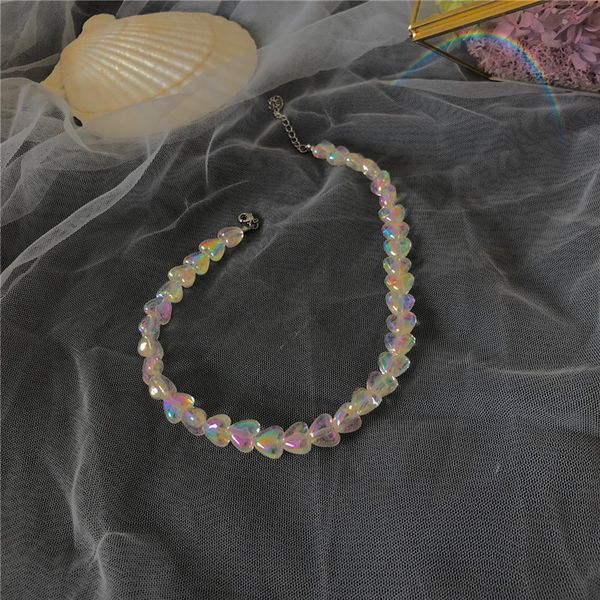 2020 korean personality fashion sweet acrylic heart necklace chokers punk short chain for girl egirl dating party jewelry gift, Silver
2020 korean personality fashion sweet acrylic heart necklace chokers punk short chain for girl egirl dating party jewelry gift, Silver
