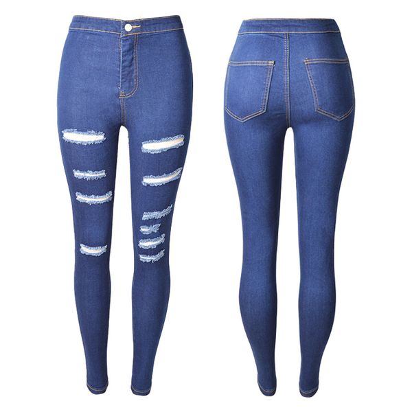 casual high waist hole skinny ripped denim pants 2019 spring female stretch slim fit skinny jeans for woman plus size, Blue
casual high waist hole skinny ripped denim pants 2019 spring female stretch slim fit skinny jeans for woman plus size, Blue