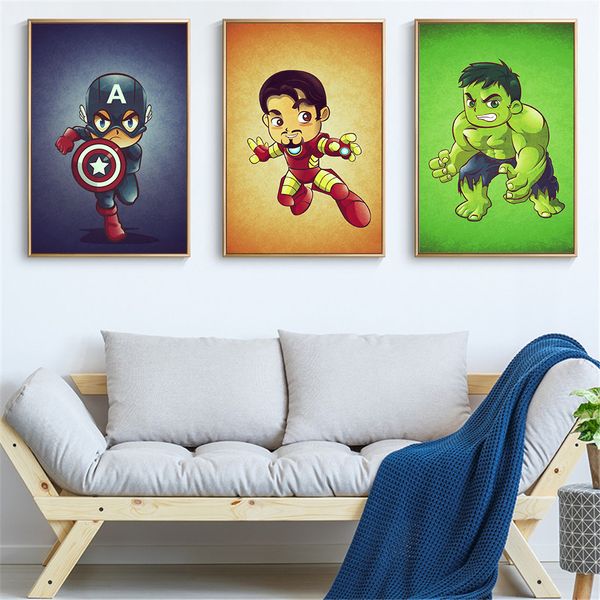 canvas painting mini cartoon marvel character poster and print superheros iron hulk thor wall picture for living room cuadros
canvas painting mini cartoon marvel character poster and print superheros iron hulk thor wall picture for living room cuadros