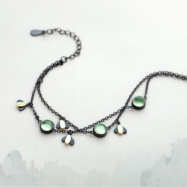 thaya firefly bracelet s925 silver green crystal gemstone black chain summer night jewelry for women guardian spirit gift
thaya firefly bracelet s925 silver green crystal gemstone black chain summer night jewelry for women guardian spirit gift