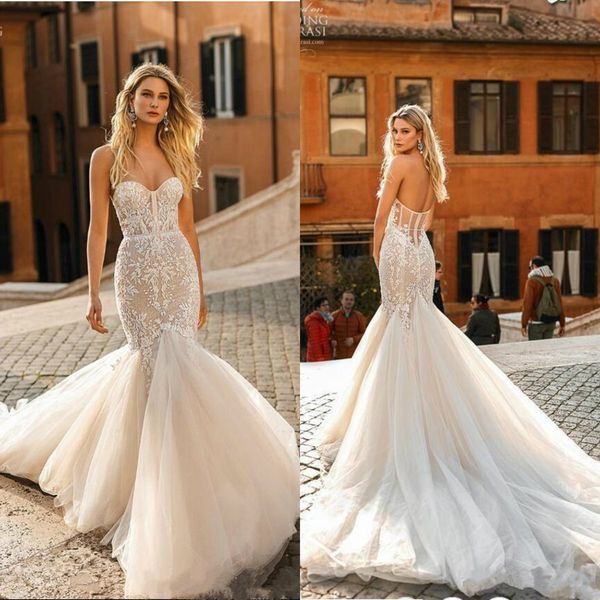 берта русалка свадебные платья 2019 сексуальные милые кружевные аппликации boho свадебные платья с открытой спиной развертки поезд свадебное, White
берта русалка свадебные платья 2019 сексуальные милые кружевные аппликации boho свадебные платья с открытой спиной развертки поезд свадебное, White