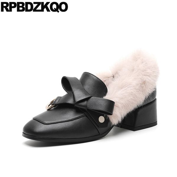 chunky handmade european designer shoes women fur 2019 medium heels metal black bow genuine leather square toe customized white
chunky handmade european designer shoes women fur 2019 medium heels metal black bow genuine leather square toe customized white