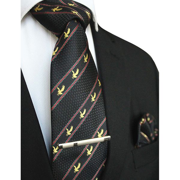 jemygins original brand eagle logo necktie 8cm silk necktie pocket square pin clip tie gift set for men tie wedding party, Black;blue
jemygins original brand eagle logo necktie 8cm silk necktie pocket square pin clip tie gift set for men tie wedding party, Black;blue
