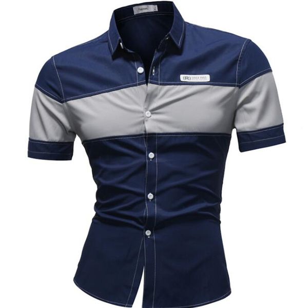 summer 2019 new men's casual short sleeve patchwork color shirt l-3 xl thin comfortable breathable lapel shirt, White;black
summer 2019 new men's casual short sleeve patchwork color shirt l-3 xl thin comfortable breathable lapel shirt, White;black