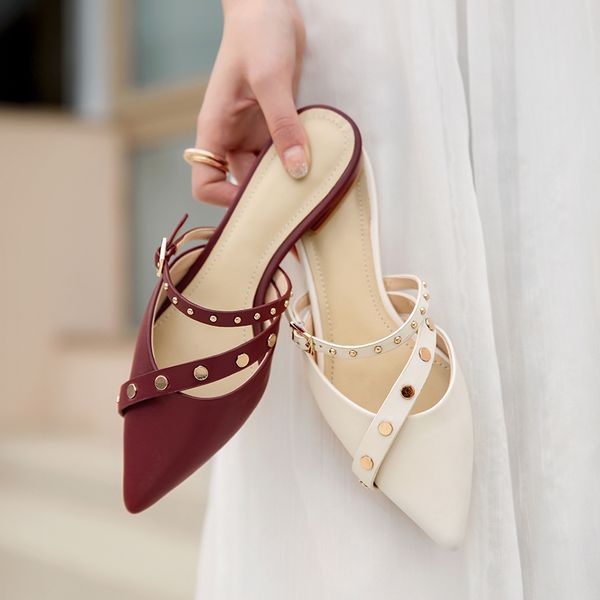 genuine leather slippers women low heels shoes woman sandals metal buckle square heels pumps summer casual shoes woman, Black 
genuine leather slippers women low heels shoes woman sandals metal buckle square heels pumps summer casual shoes woman, Black