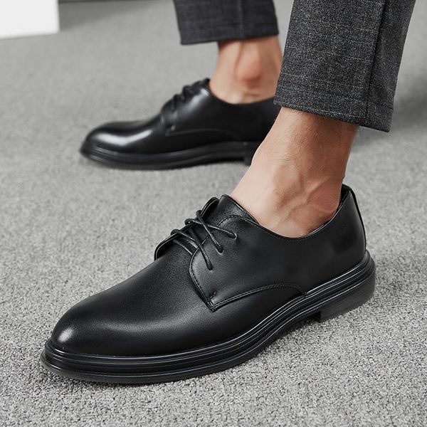 men fashion dress shoes pu leather business formal shoes lace-up wedding outdoor anti-slip pointed toe oxfords, Black
men fashion dress shoes pu leather business formal shoes lace-up wedding outdoor anti-slip pointed toe oxfords, Black