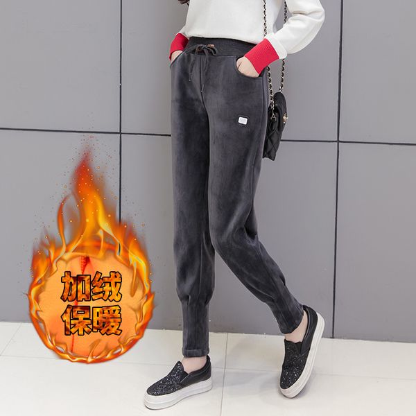 thick golden velvet woman winter high waist side stripe loose harem drawstring casual sport pants long trouser plus size, Black;white
thick golden velvet woman winter high waist side stripe loose harem drawstring casual sport pants long trouser plus size, Black;white