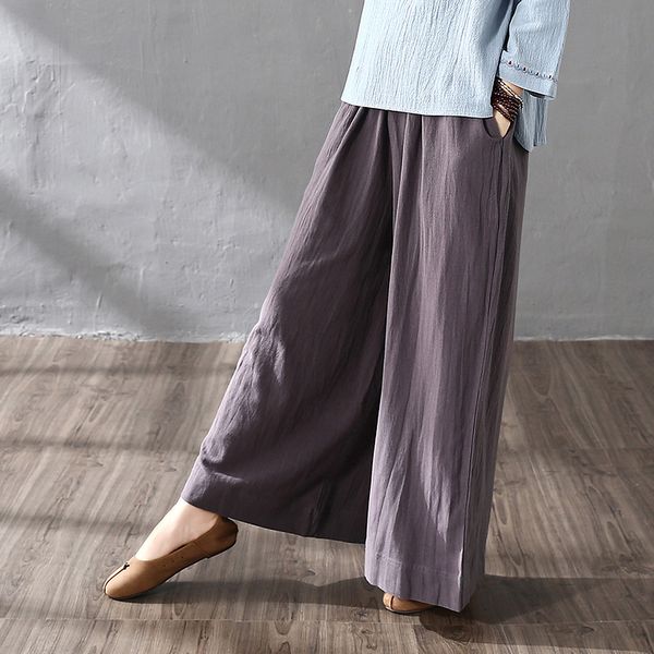 2020 new women pants vintage solid color cotton linen wide-legged pants autumn spring big size trousers women yoyikamomo, Black;white
2020 new women pants vintage solid color cotton linen wide-legged pants autumn spring big size trousers women yoyikamomo, Black;white