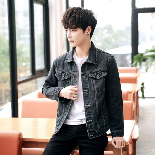 denim jackets men coat dark blue casual teens denim jacket cotton turn-down collar long sleeve bomber jackets size, Black;brown
denim jackets men coat dark blue casual teens denim jacket cotton turn-down collar long sleeve bomber jackets size, Black;brown