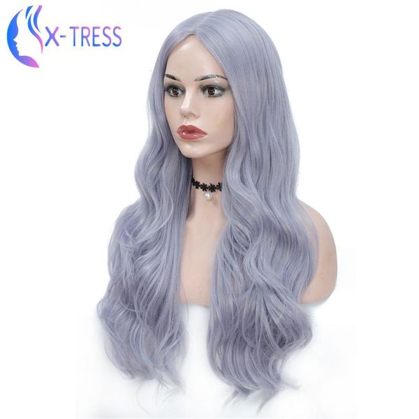 synthetic wigs x-tress fashion romance light grey wig machine made heat resistant fiber long wavy for white black women
synthetic wigs x-tress fashion romance light grey wig machine made heat resistant fiber long wavy for white black women
