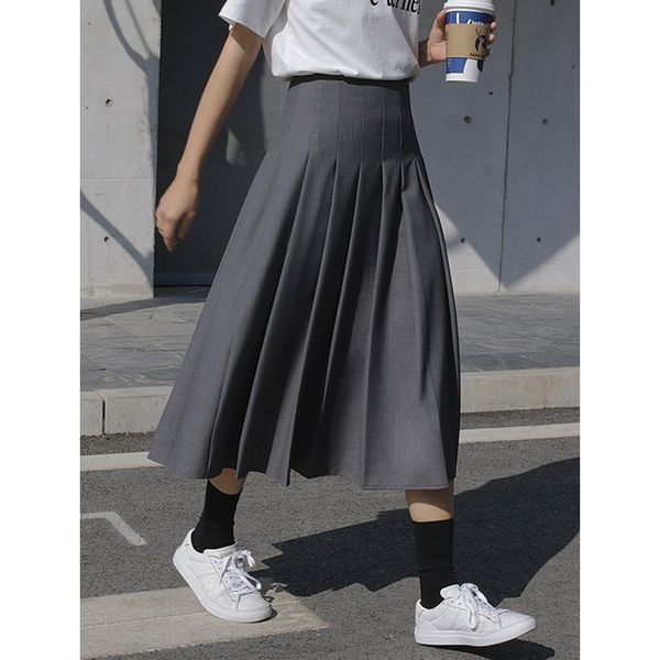 high waist slim pleated skirt 2020 spring summer new a word korean solid color gray skirt pleated fashion woman lady girl a001, Black
high waist slim pleated skirt 2020 spring summer new a word korean solid color gray skirt pleated fashion woman lady girl a001, Black