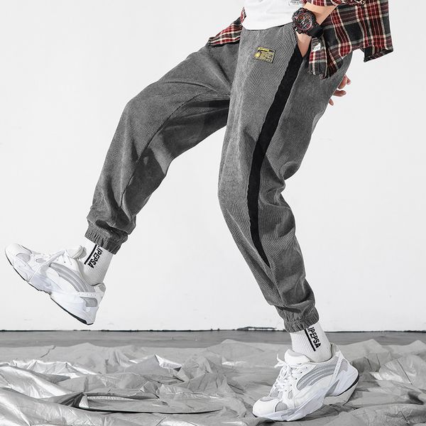 japanese style men's clothing 2020 autumn new men's loose contrast color drawstring small foot long casual pants, Black
japanese style men's clothing 2020 autumn new men's loose contrast color drawstring small foot long casual pants, Black