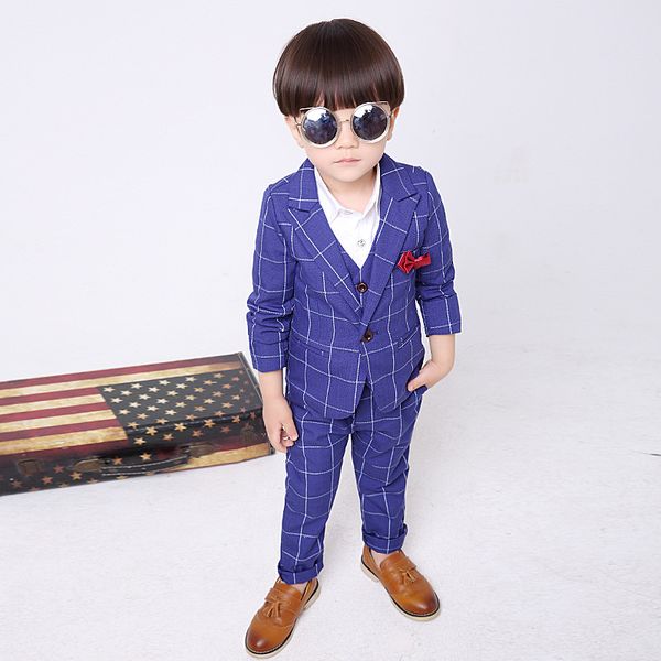 2019 flower boy formal evening chorus dance blazer suit kids jacket vest pants 3pcs clothing set children wedding tuxedo costume, Blue
2019 flower boy formal evening chorus dance blazer suit kids jacket vest pants 3pcs clothing set children wedding tuxedo costume, Blue