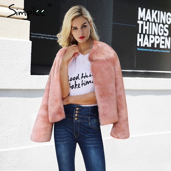 women's fur & faux simplee elegant women coat winter warm thick plush outwear female hairy furry party crop christmas plus size, Black
women's fur & faux simplee elegant women coat winter warm thick plush outwear female hairy furry party crop christmas plus size, Black