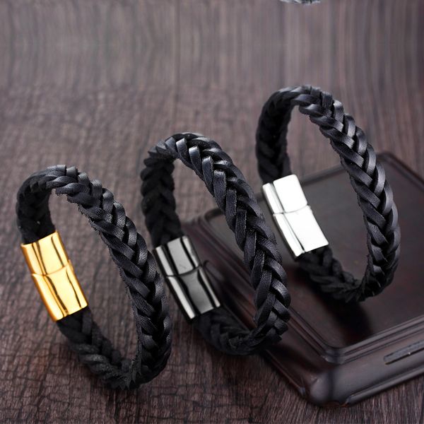 woven multilayer bracelet women retro genuine leather magnetic buckle stainless steel retro bangles fashion men jewelry, Golden;silver
woven multilayer bracelet women retro genuine leather magnetic buckle stainless steel retro bangles fashion men jewelry, Golden;silver