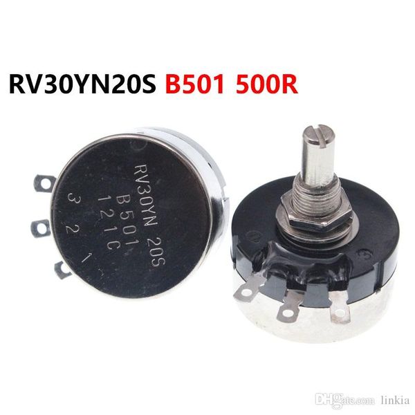 single turn carbon film potentiometer rv30yn20s b501 500r 3w adjustable resistor
single turn carbon film potentiometer rv30yn20s b501 500r 3w adjustable resistor