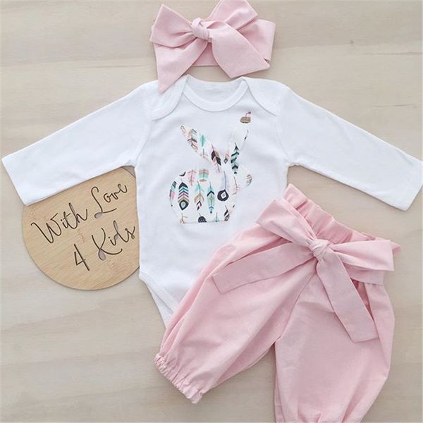 pudcoco newborn infant baby girl clothes long sleeve romper + pink bow pants + headband 3pcs outfits clothes set, White
pudcoco newborn infant baby girl clothes long sleeve romper + pink bow pants + headband 3pcs outfits clothes set, White