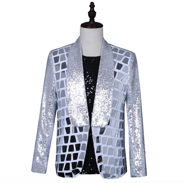 nightclub men's dance slim fit shining suit coats silver sequin man fashion party banquet blazer jacket presenter stage talicoat, White;black
nightclub men's dance slim fit shining suit coats silver sequin man fashion party banquet blazer jacket presenter stage talicoat, White;black