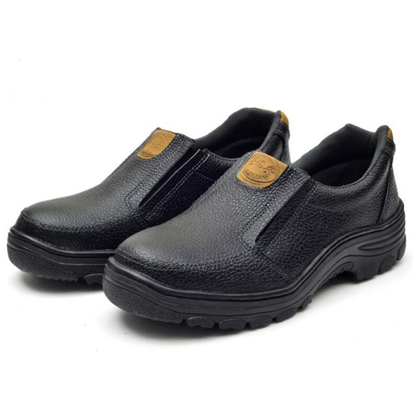 men large size fashion breathable steel toe covers working safety shoes slip on anti-pierce platform security boots soft leather, Black
men large size fashion breathable steel toe covers working safety shoes slip on anti-pierce platform security boots soft leather, Black