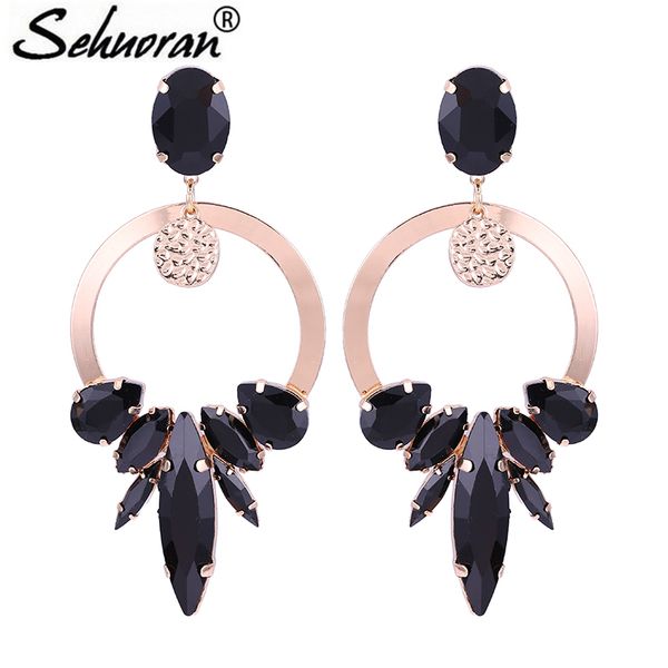 sehuoran big round drop earrings for woman oorbellen crystal stone long pendientes trendy earrings gifts wholesale, Golden
sehuoran big round drop earrings for woman oorbellen crystal stone long pendientes trendy earrings gifts wholesale, Golden