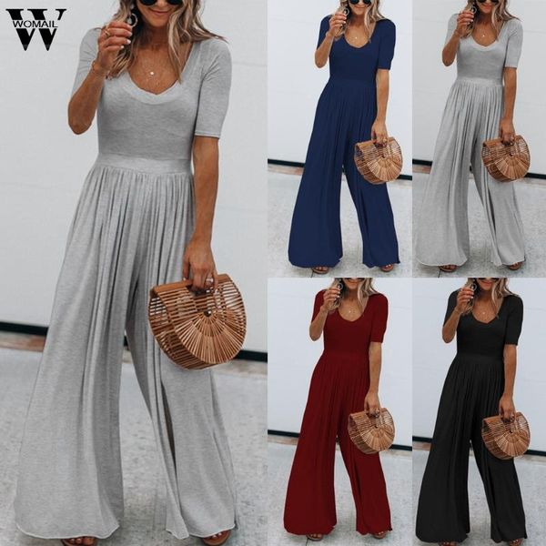 womail bodysuit women summer short sleeve long jumpsuit solid loose casual fashion new 2019 a18, Black;white
womail bodysuit women summer short sleeve long jumpsuit solid loose casual fashion new 2019 a18, Black;white