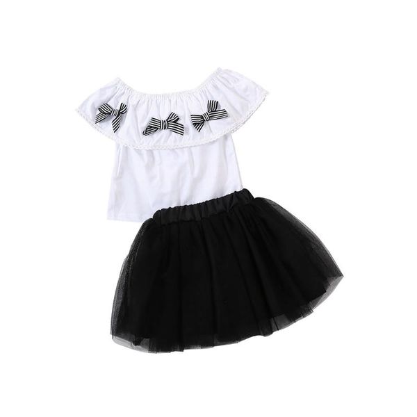 kids girls clothes summer short sleeve cute bowknot ruffled tutu skirt outfit set fashion, White
kids girls clothes summer short sleeve cute bowknot ruffled tutu skirt outfit set fashion, White