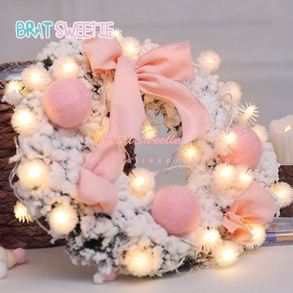 30cm 40cm pink christmas wreath garland with led lights ball xmas ornaments tree wreath hanger front door decorations for home
30cm 40cm pink christmas wreath garland with led lights ball xmas ornaments tree wreath hanger front door decorations for home