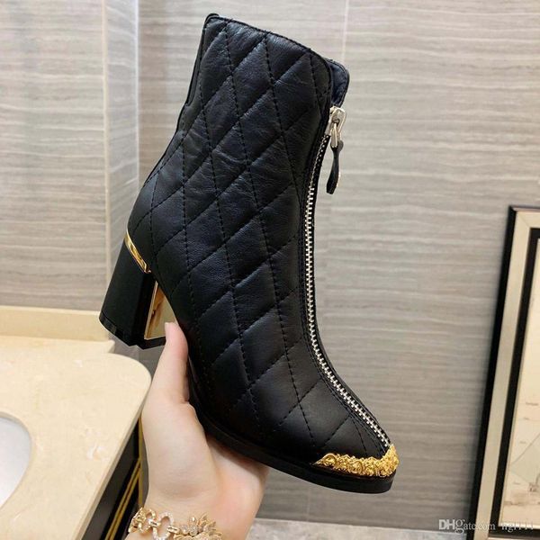 2019 autumn and winter models of high-heeled ankle boots womens plus velvet boots front zipper thick leather martin boots tide female
2019 autumn and winter models of high-heeled ankle boots womens plus velvet boots front zipper thick leather martin boots tide female