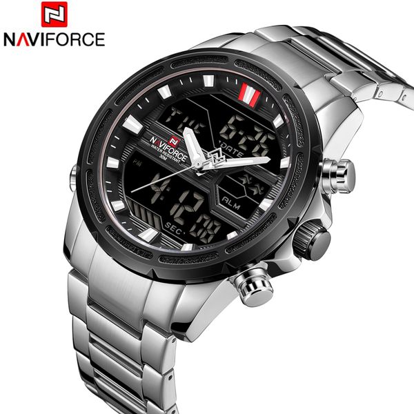 luxury men watches naviforce new design waterproof quartz clock casual sport wrist watches analog digital date men, Slivery;brown 
luxury men watches naviforce new design waterproof quartz clock casual sport wrist watches analog digital date men, Slivery;brown