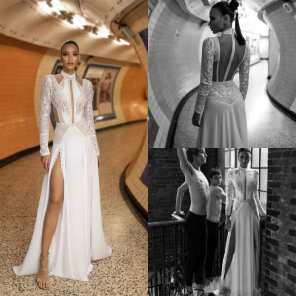 charchy 2020 bohemia wedding dresses high neck lace long sleeve split chiffon bridal gowns beach boho plus size wedding dress, White
charchy 2020 bohemia wedding dresses high neck lace long sleeve split chiffon bridal gowns beach boho plus size wedding dress, White
