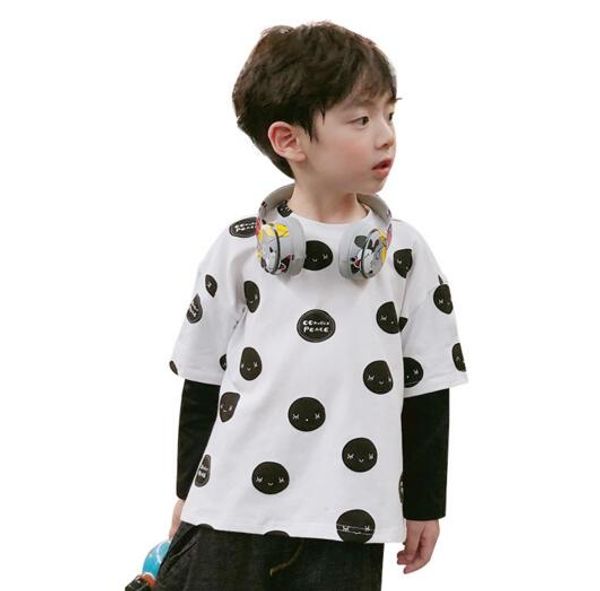 2019 spring autumn new style the boy black and white splicing sleeves style fashion long sleeve t-shirt children clothes, White;black
2019 spring autumn new style the boy black and white splicing sleeves style fashion long sleeve t-shirt children clothes, White;black