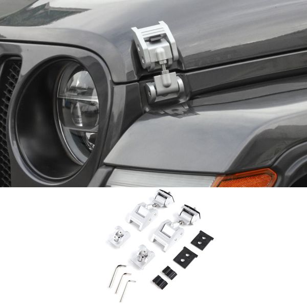 silver hood lock catch latch aluminum alloy decoration fit jeep wrangler jl 2018+ car exterior accessories
silver hood lock catch latch aluminum alloy decoration fit jeep wrangler jl 2018+ car exterior accessories