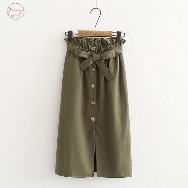womens skirts spring korean style midi knee length elegant button high waist polyester skirt female pleated school long skirt, Black
womens skirts spring korean style midi knee length elegant button high waist polyester skirt female pleated school long skirt, Black