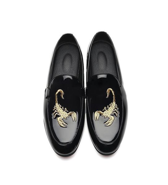animal prints print pu leather fashion classic doug men dress shoes business pointed toe leather bright wedding flat shoes, Black
animal prints print pu leather fashion classic doug men dress shoes business pointed toe leather bright wedding flat shoes, Black