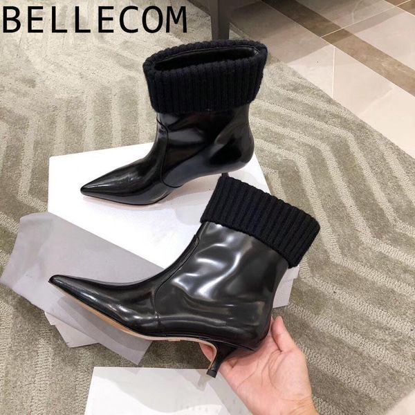 bellecom 2019 sleeve elastic force socks and boots are thin pearlite layer kitten with short boots woman short with and, Black
bellecom 2019 sleeve elastic force socks and boots are thin pearlite layer kitten with short boots woman short with and, Black