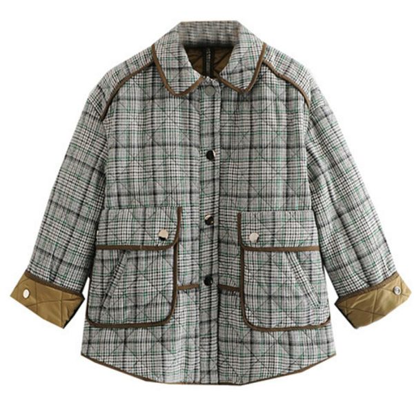 long sleeves lapel casual warm coat ladies versatile cotton jacket, Black
long sleeves lapel casual warm coat ladies versatile cotton jacket, Black