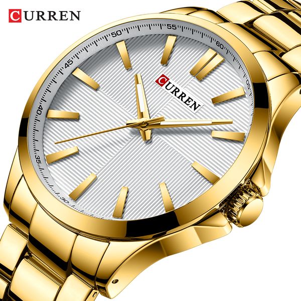 mens watches curren stainless steel band watch for men wristwatch fashion business quartz male clock waterproof, Slivery;brown
mens watches curren stainless steel band watch for men wristwatch fashion business quartz male clock waterproof, Slivery;brown