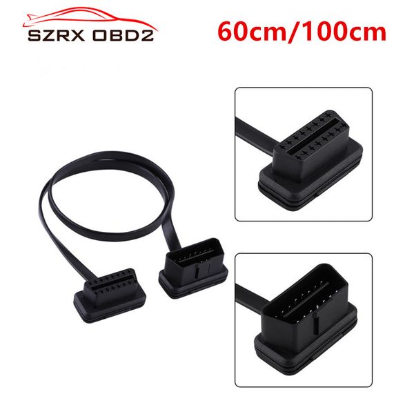 

diagnostic tool obd 2 flat thin as noodle obdii obd2 16pin elm327 male to female elbow obd2 car diagnostic connector cable