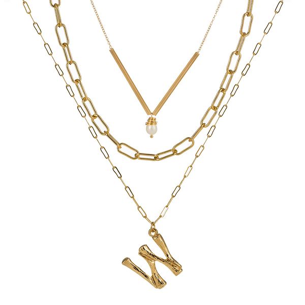 new gold plating initial letter necklaces for women long big letter pendant necklace layer necklace fresh water pearl, Silver
new gold plating initial letter necklaces for women long big letter pendant necklace layer necklace fresh water pearl, Silver