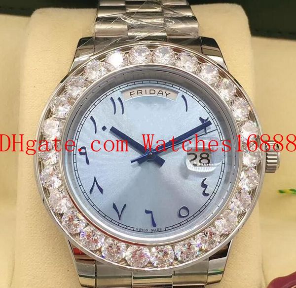 day-date 40mm 228206 platinum limited edition ice blue roman dial big diamond bezel automatic movement mens wrist watch watches, Slivery;brown
day-date 40mm 228206 platinum limited edition ice blue roman dial big diamond bezel automatic movement mens wrist watch watches, Slivery;brown